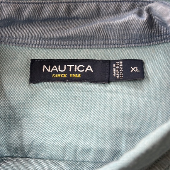 Sz XL Blue Nautica Button Down Shirt - Picture 6 of 6